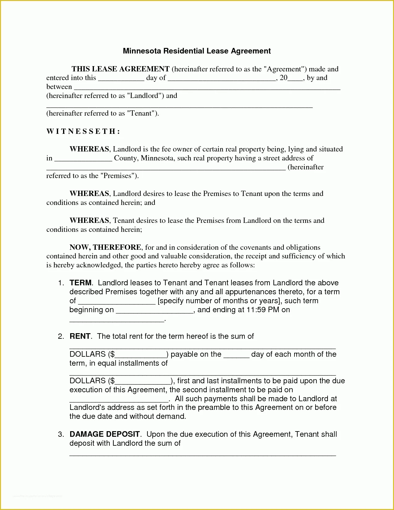 49 Free Rental Lease Template