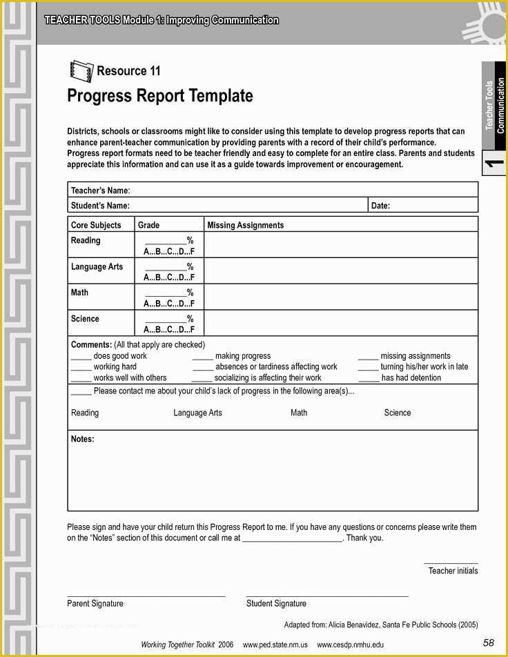 Free Report Card Template Of 14 Best Progress Reports Images On Pinterest