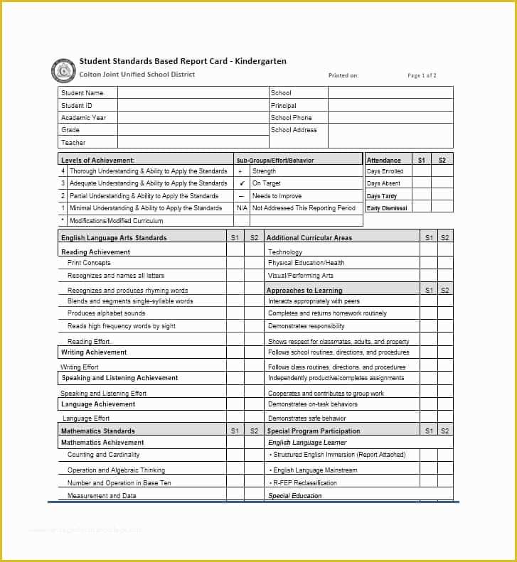 Free Report Card Template Of 30 Real & Fake Report Card Templates [homeschool High