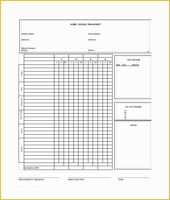 Free Report Card Template Of 6 Sample Homeschool Report Cards