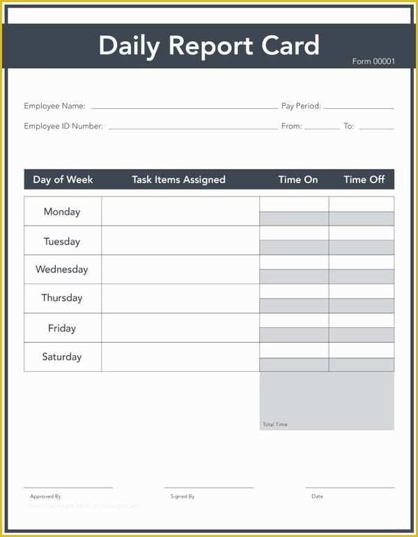 Free Report Card Template Of 9 Free Daily Report Templates Construction Sales