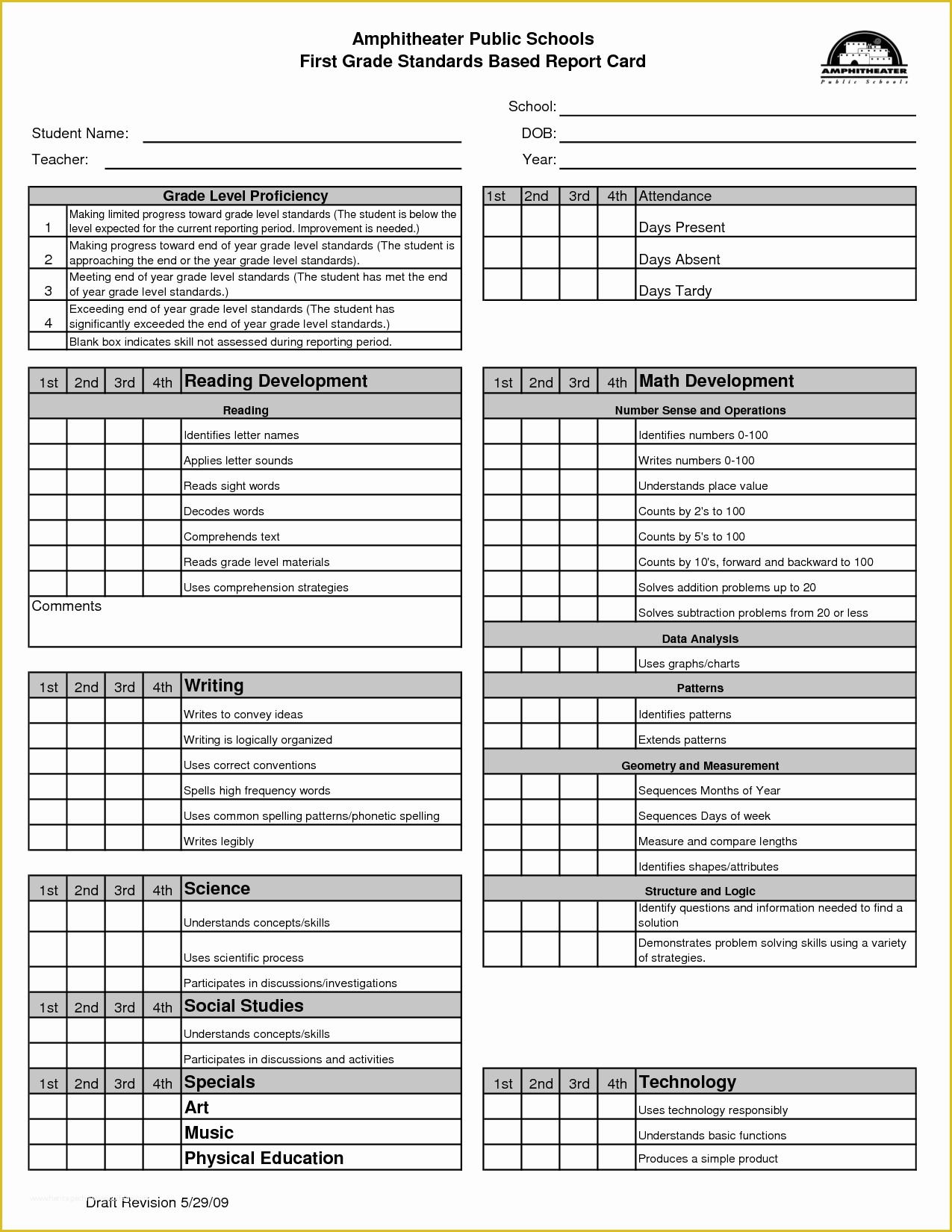 Free Report Card Template Of Blank Report Card Template Homeschooling