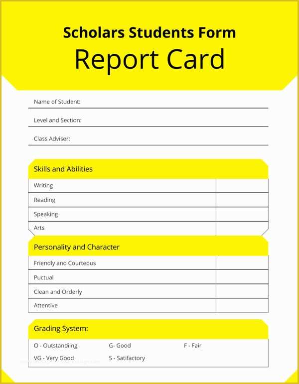 Free Report Card Template Of Internship Student Report Templates 11 Free Word Pdf