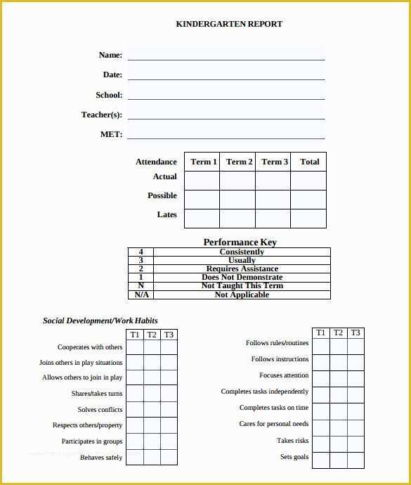 Free Report Card Template Of Report Card Template – 21 Free Excel Pdf Documents