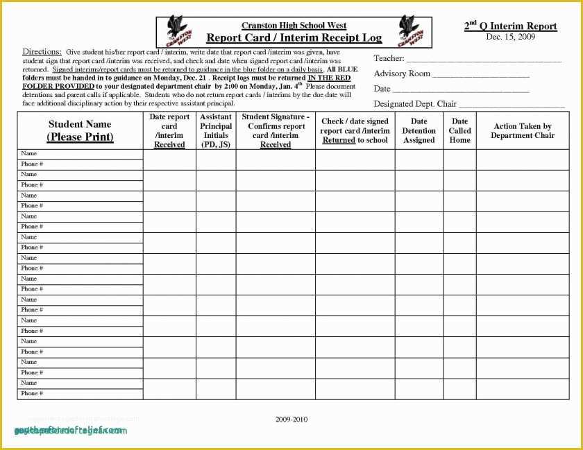 Free Report Card Template Of Report Cardlate Middle School Munity College Excel