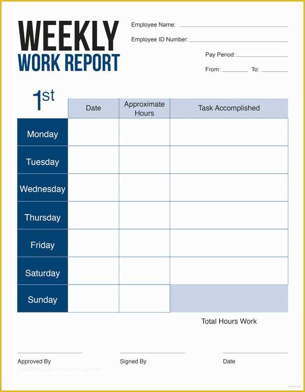 Free Report Card Template Of Weekly Status Report Template 24 Free Word Documents