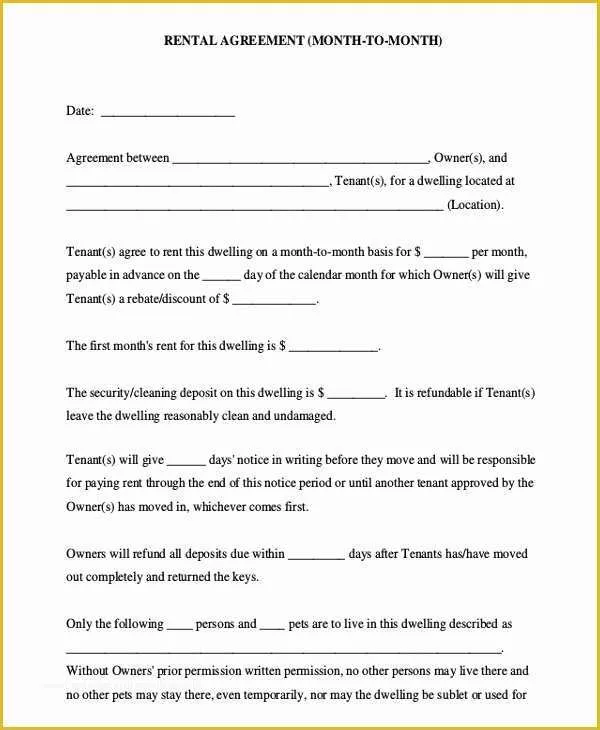 42 Free Residential Lease Agreement Template Pdf