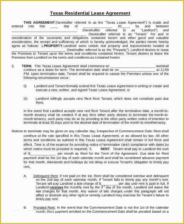 Free Residential Lease Agreement Template Pdf Of 17 Printable Residential Lease Agreements