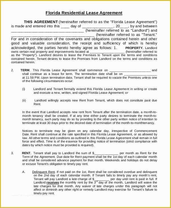 Free Residential Lease Agreement Template Pdf Of 17 Printable Residential Lease Agreements