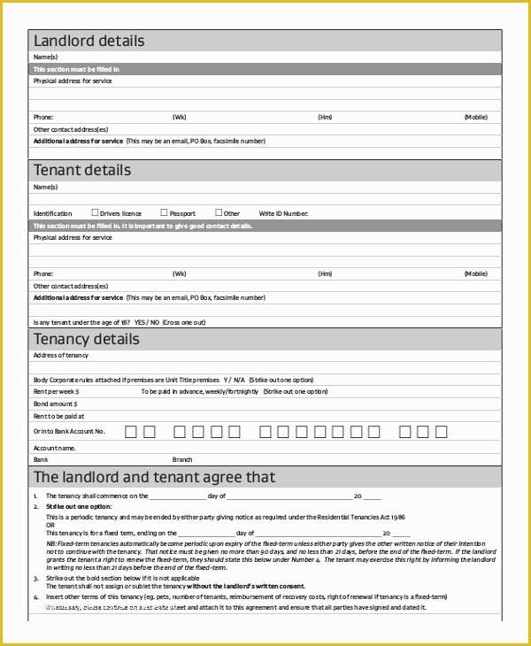 Free Residential Lease Agreement Template Pdf Of 18 House Rental Agreement Templates Doc Pdf