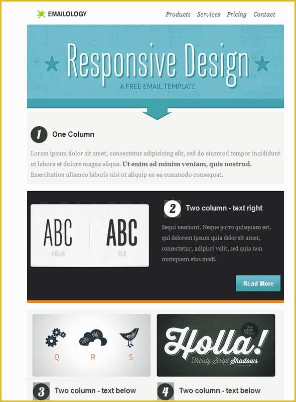 Free Responsive Email Templates Of Best 20 Free Beautiful Responsive HTML Email Templates 2018