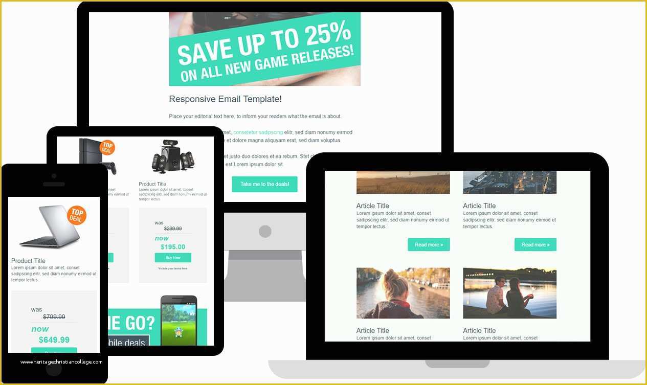 Free Responsive Email Templates Of Free Responsive HTML Email Templates