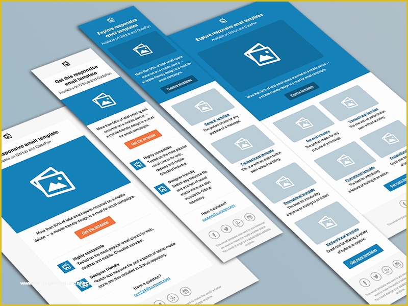 Free Responsive Email Templates Of Responsive Email Templates Sketch Freebie Download Free