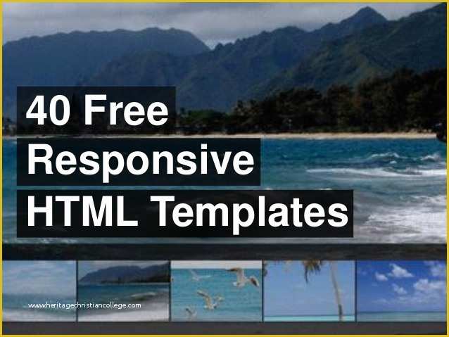 Free Responsive HTML Email Templates Of 40 Free Responsive HTML Templates