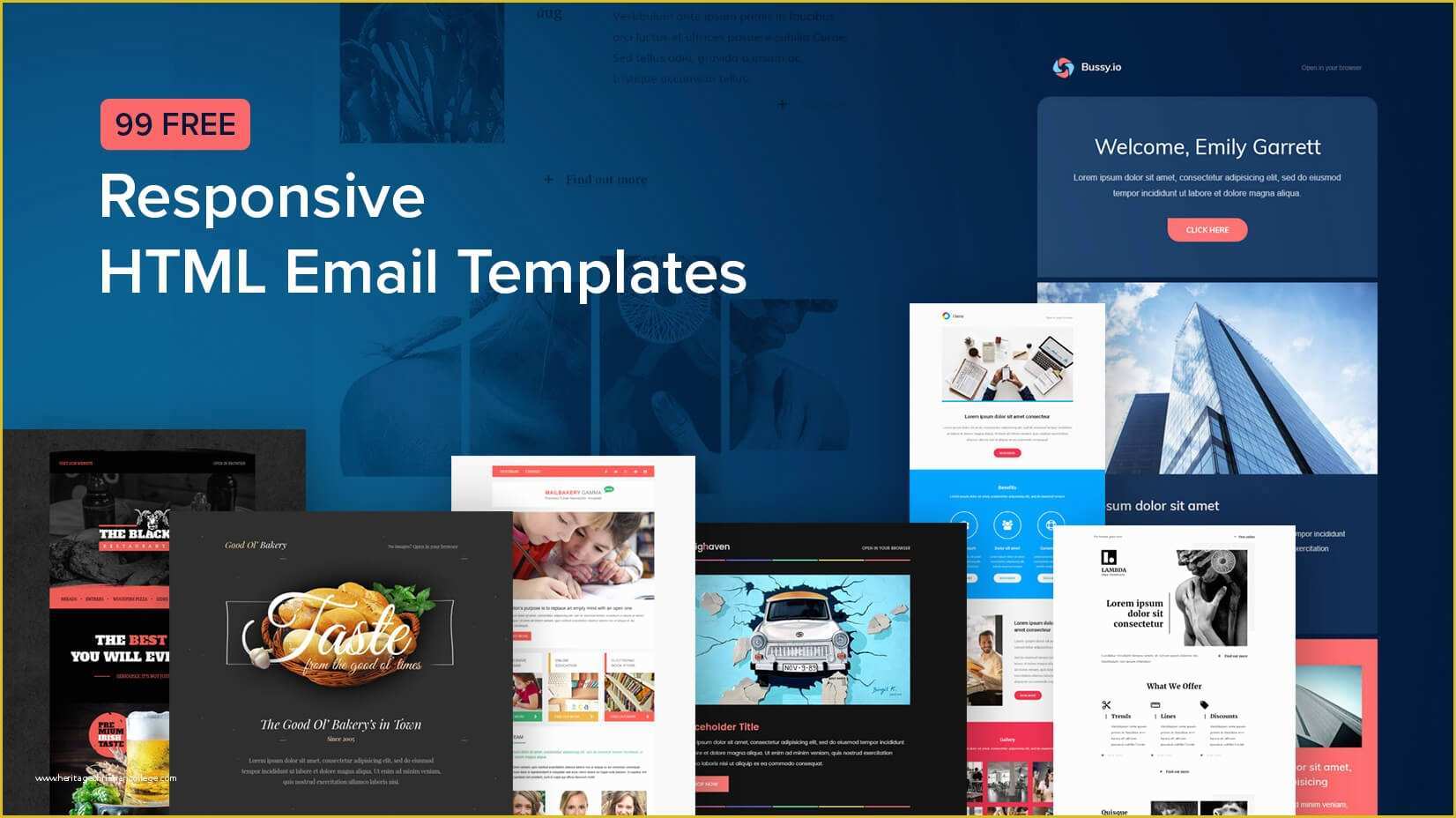 Free Responsive HTML Email Templates Of 99 Free Responsive HTML Email Templates to Grab In 2018