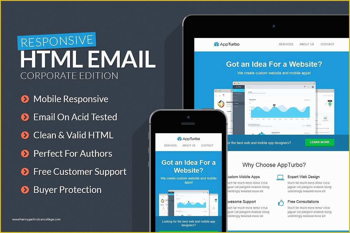 Free Responsive HTML Email Templates Of Appturbo HTML Email Template HTML Css themes