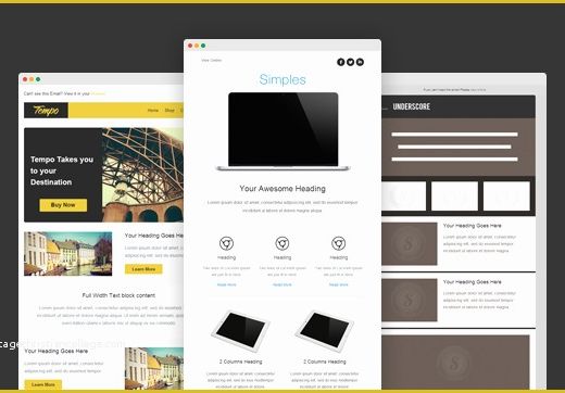 Free Responsive HTML Email Templates Of Go Responsive with 7 Free Email Templates From Stamplia