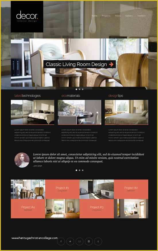 Free Responsive Website Templates for Interior Design Of 50 Interior Design & Furniture Website Templates