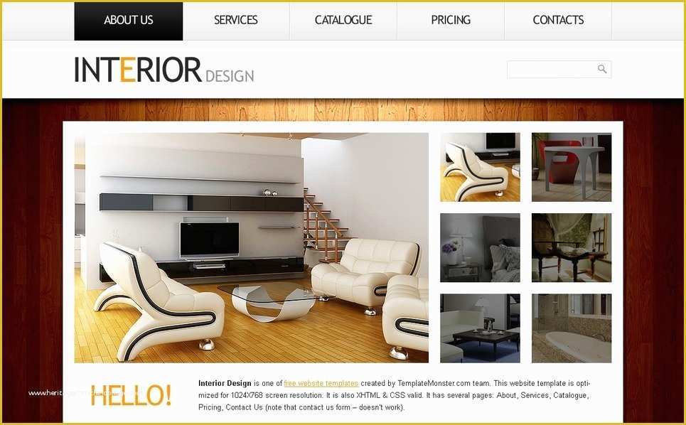 Free Responsive Website Templates for Interior Design Of Free Website Template Clean Style Interior