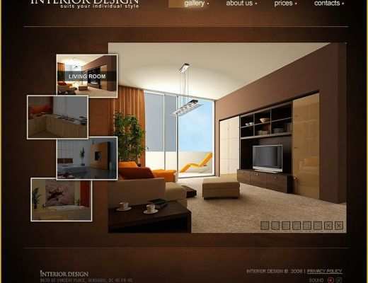 Free Responsive Website Templates for Interior Design Of Interior Design Flash Template