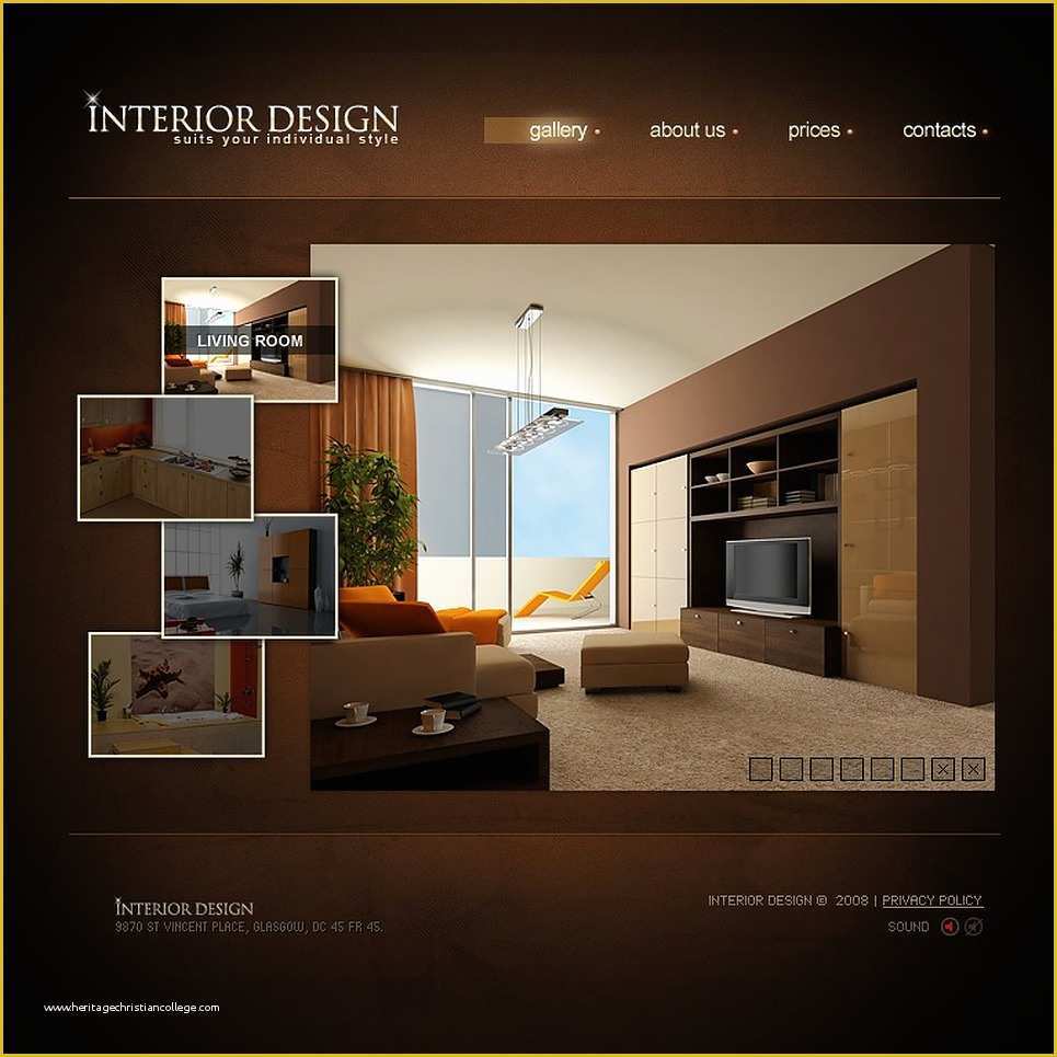Free Responsive Website Templates for Interior Design Of Interior Design Flash Template