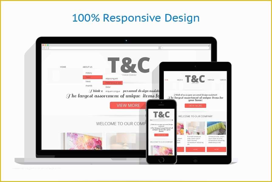 Free Responsive Website Templates for Interior Design Of Interior Design Responsive Website Template