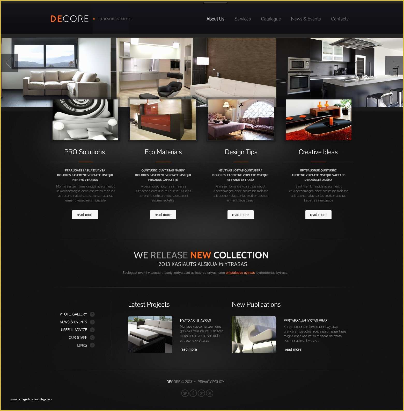 Free Responsive Website Templates for Interior Design Of Interior Design Responsive Website Template