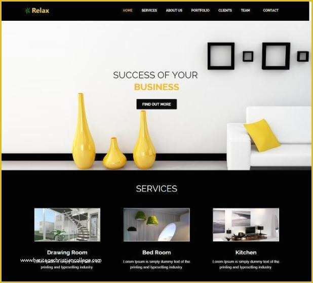 Free Responsive Website Templates for Interior Design Of Interior Design Websites Templates Free