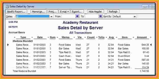 Free Restaurant Daily Sales Report Template Excel Of 7 Restaurant Daily Sales Report Template