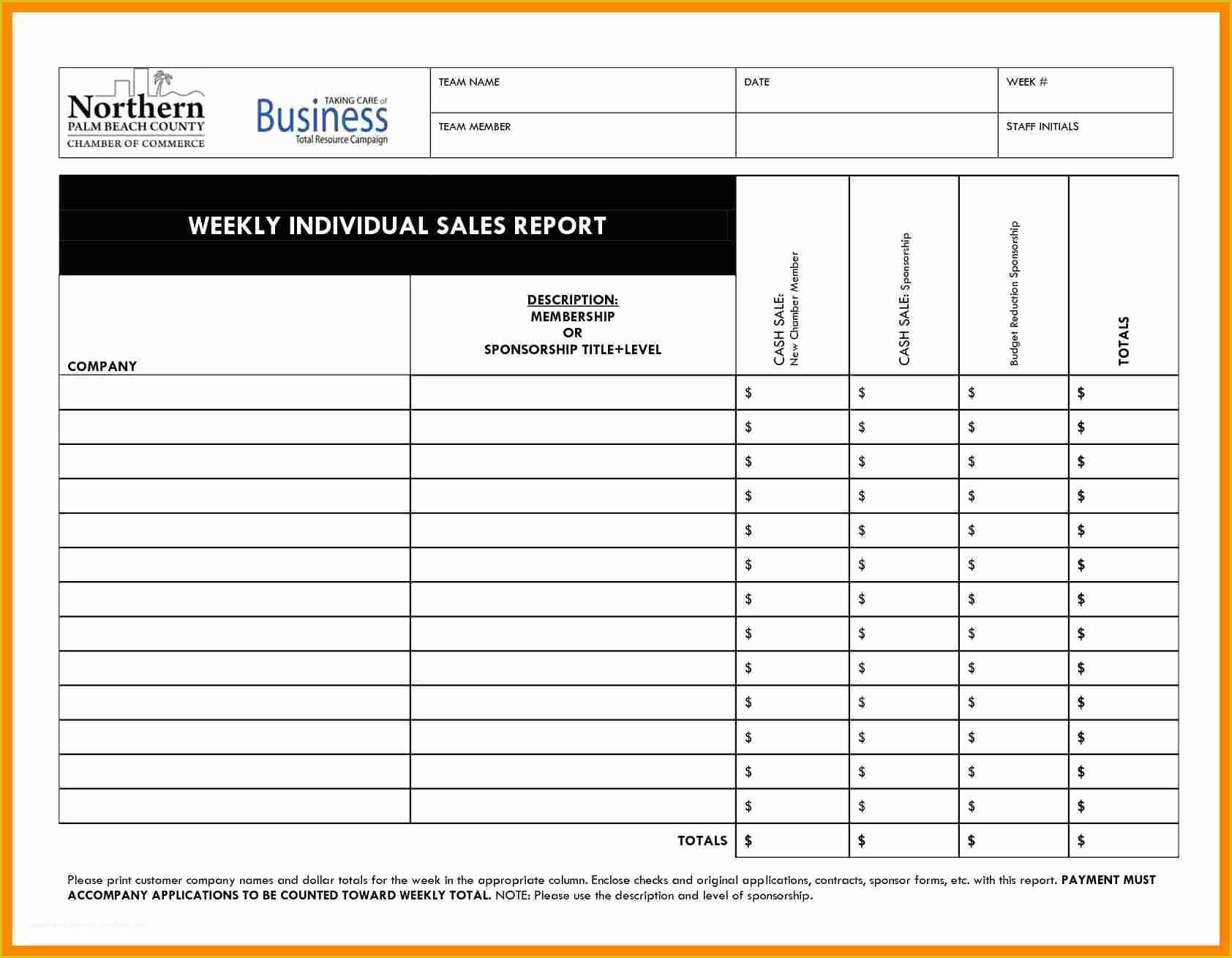 Sale Report Template Excel