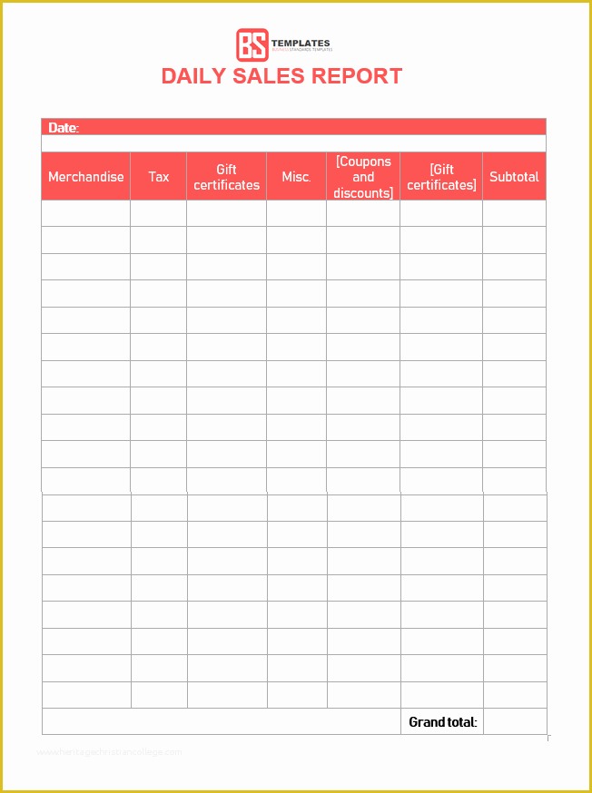 Free Restaurant Daily Sales Report Template Excel Of Sales Report Templates – 10 Monthly and Weekly Sales