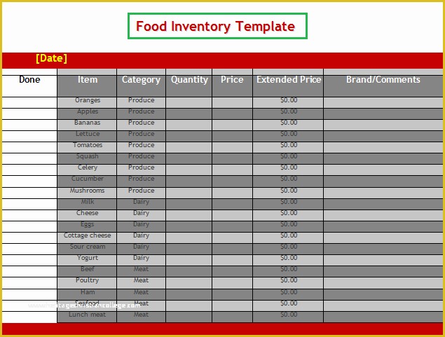 Free Restaurant Inventory Templates Of 10 Food Inventory Templates