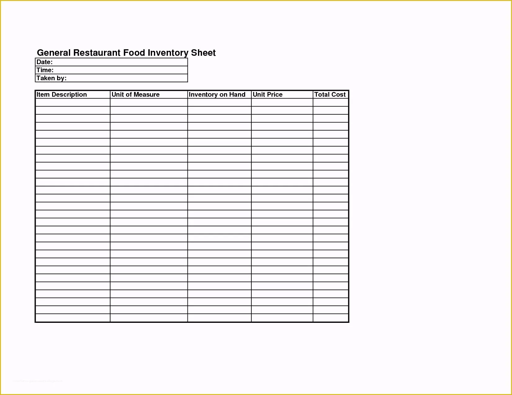 Free Restaurant Inventory Templates Of 17 Best Of Bakery Inventory Worksheet Restaurant