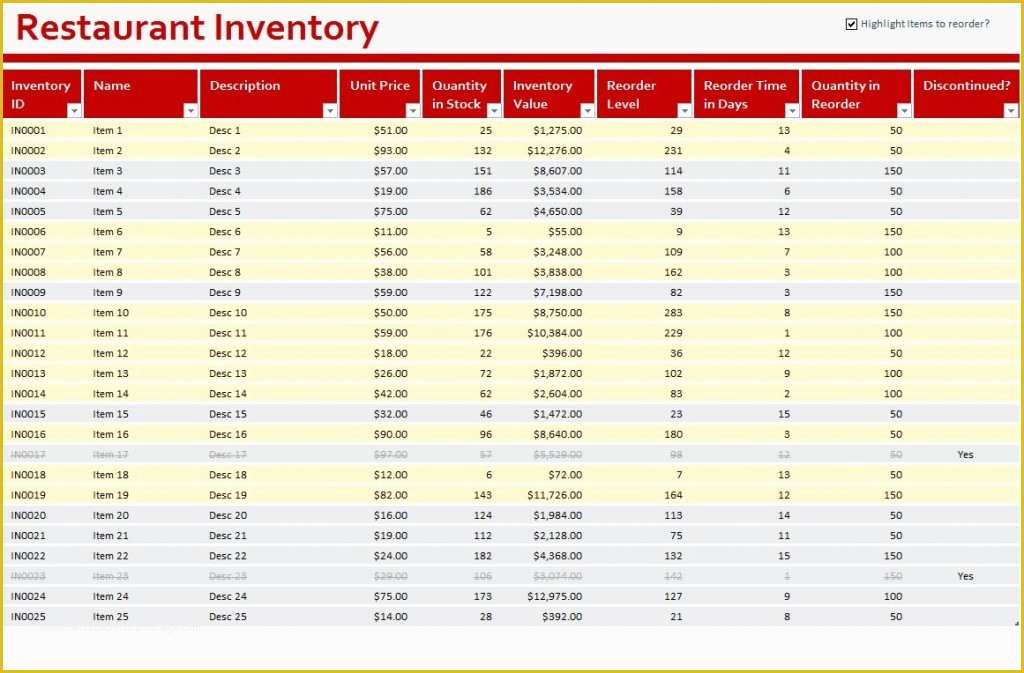 Free Restaurant Inventory Templates Of Restaurant Inventory Sheet