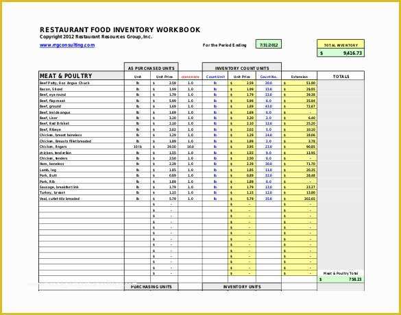 Free Restaurant Inventory Templates Of Restaurant Inventory Template 28 Free Word Excel