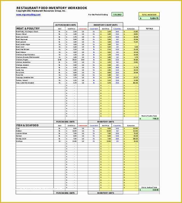 Free Restaurant Inventory Templates Of Sample Inventory List 30 Free Word Excel Pdf