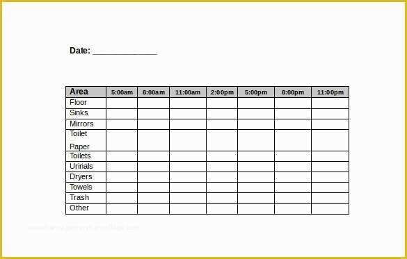 Free Restaurant Schedule Template Of 21 Bathroom Cleaning Schedule Templates Pdf Doc