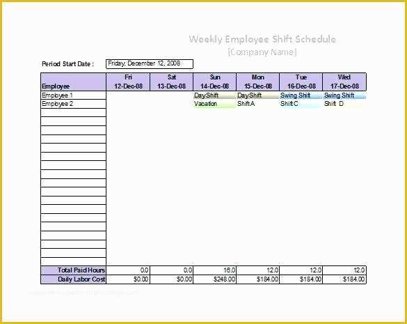 58 Free Restaurant Schedule Template