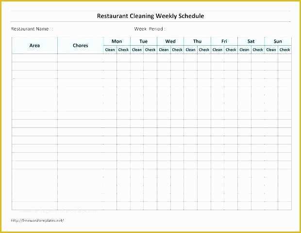 Free Restaurant Schedule Template Of Free Restaurant Schedule Template