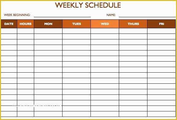 Free Restaurant Schedule Template Of Free Work Schedule Templates for Word and Excel