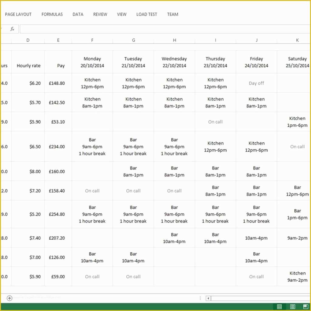 Free Restaurant Schedule Template Of Restaurant Employee Schedule Template Excel Pulpedagogen