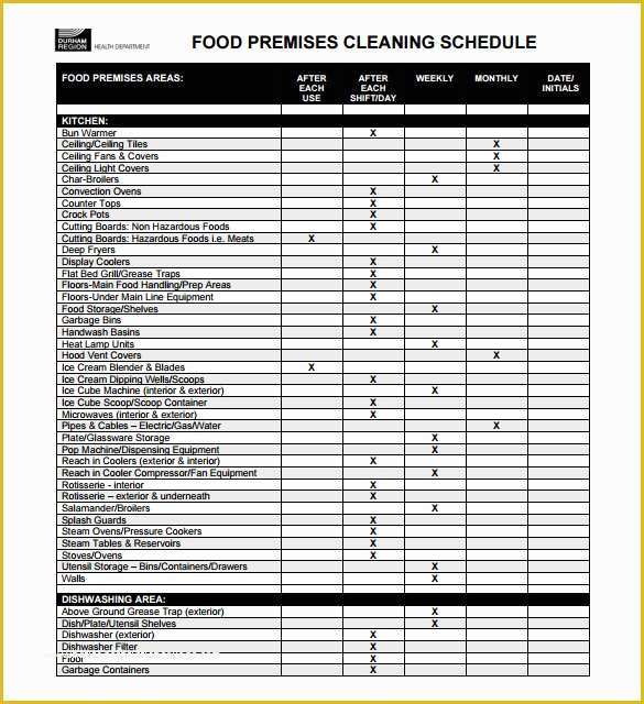 Free Restaurant Schedule Template Of Restaurant Schedule Template – 9 Free Sample Example