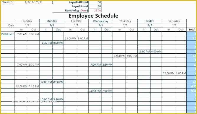 Free Restaurant Schedule Template Of Restaurant Shift Schedule Template