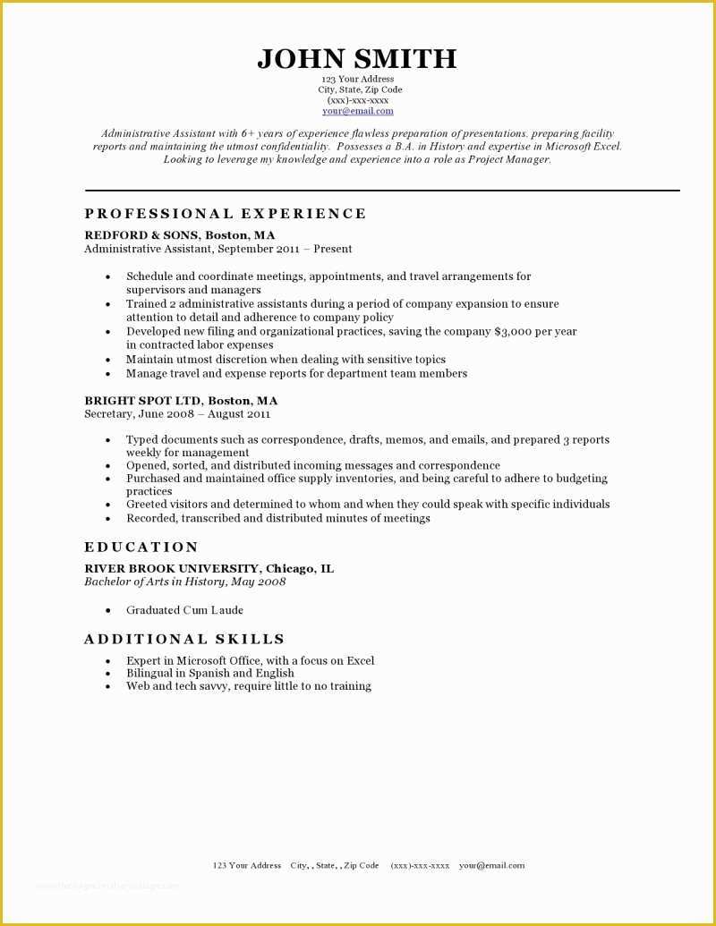 Free Resume format Template Of Expert Preferred Resume Templates