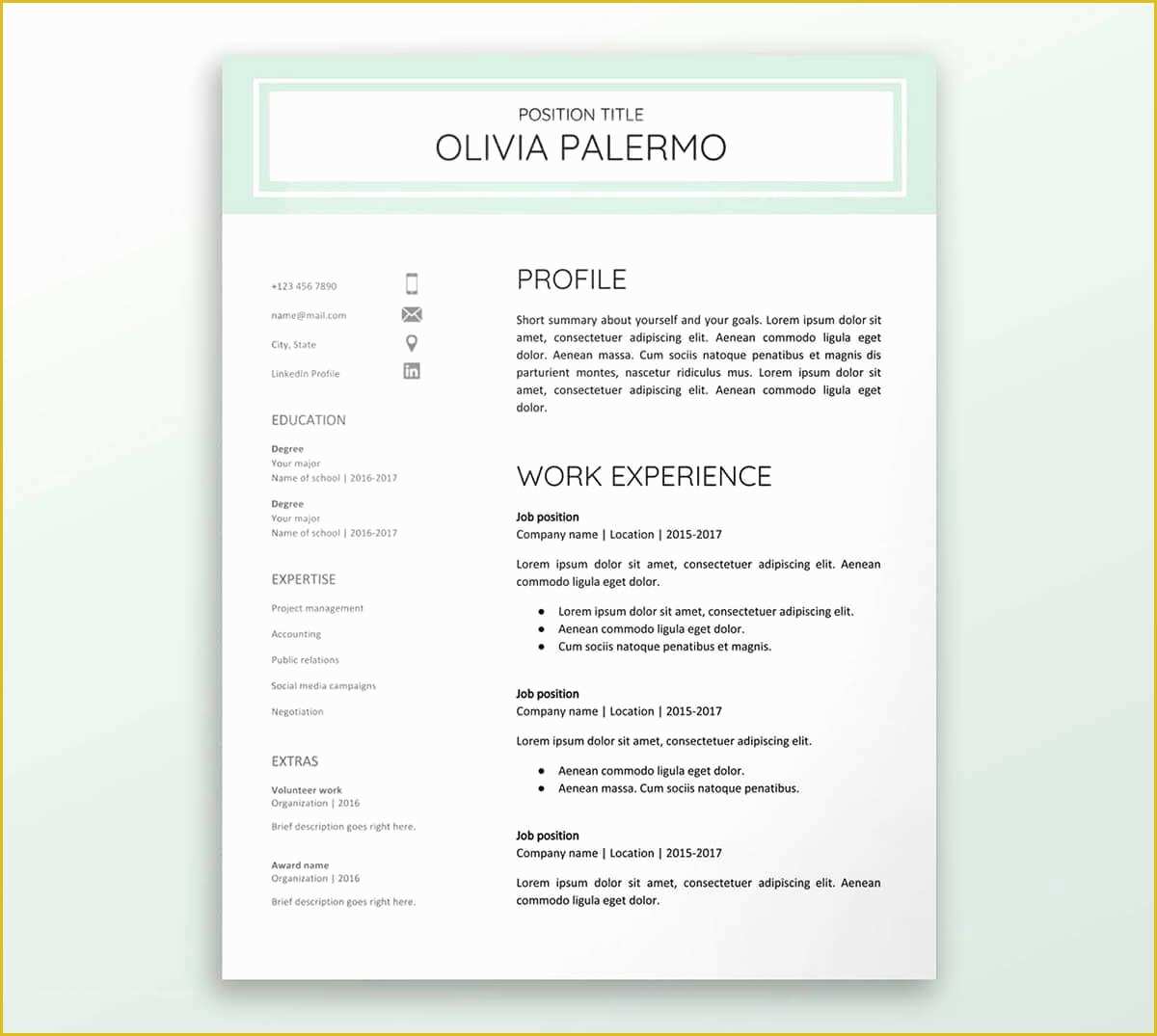 Free Resume format Template Of Google Docs Resume Templates 10 Examples to Download