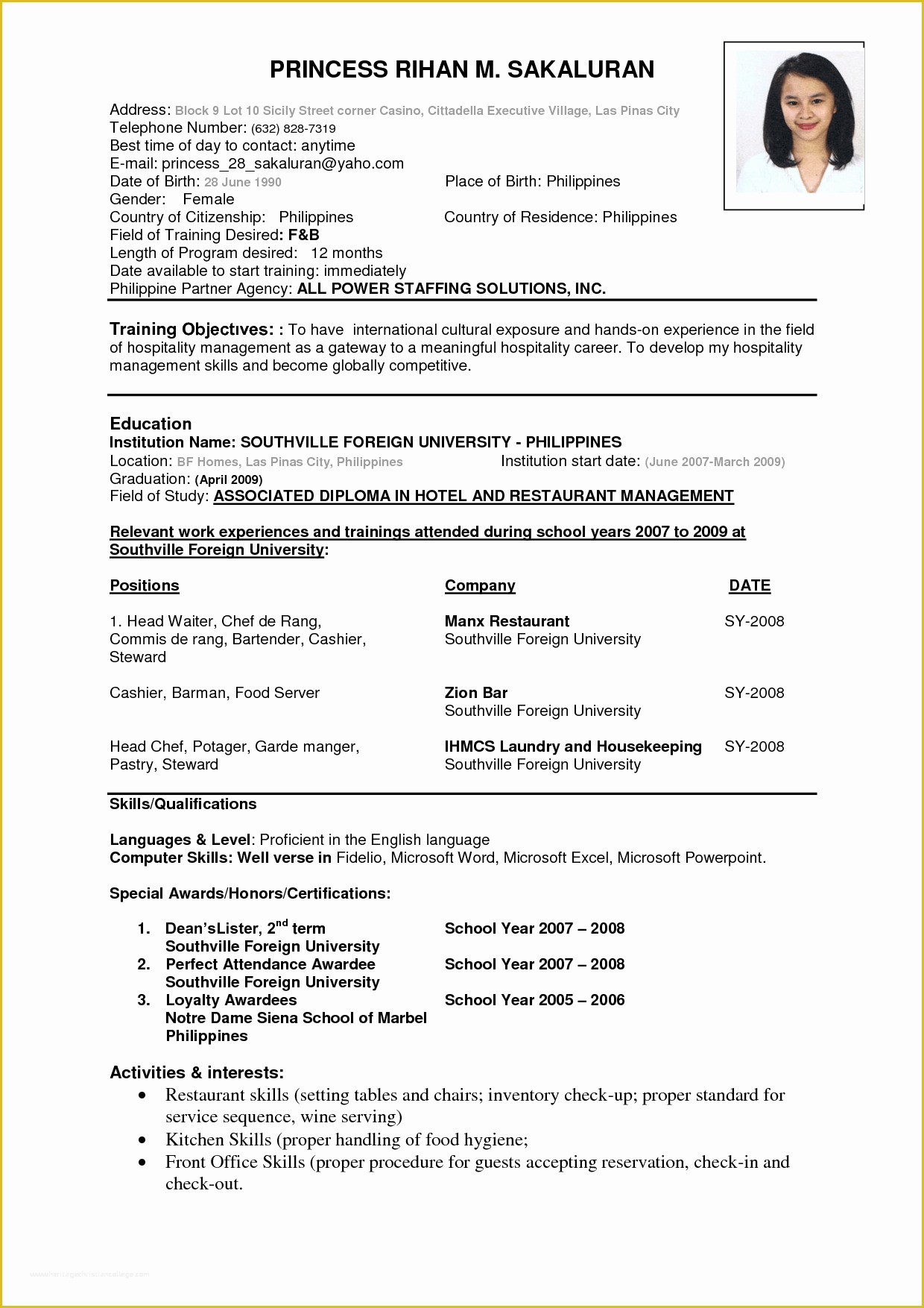 Free Resume format Template Of Perfect Job Resume format A Perfect Resume Professional