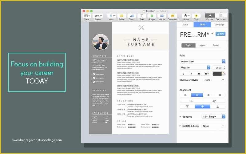 Free Resume Templates for Mac Pages Of Resume Template for Mac Pages Free Kor2m with Regard to