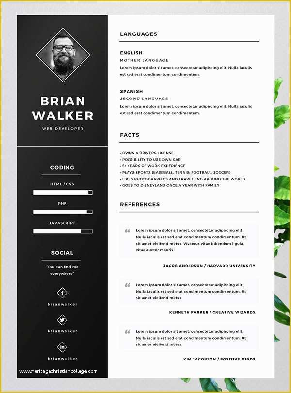 Free Resume Templates Word Of 10 Best Free Resume Cv Templates In Ai Indesign Word
