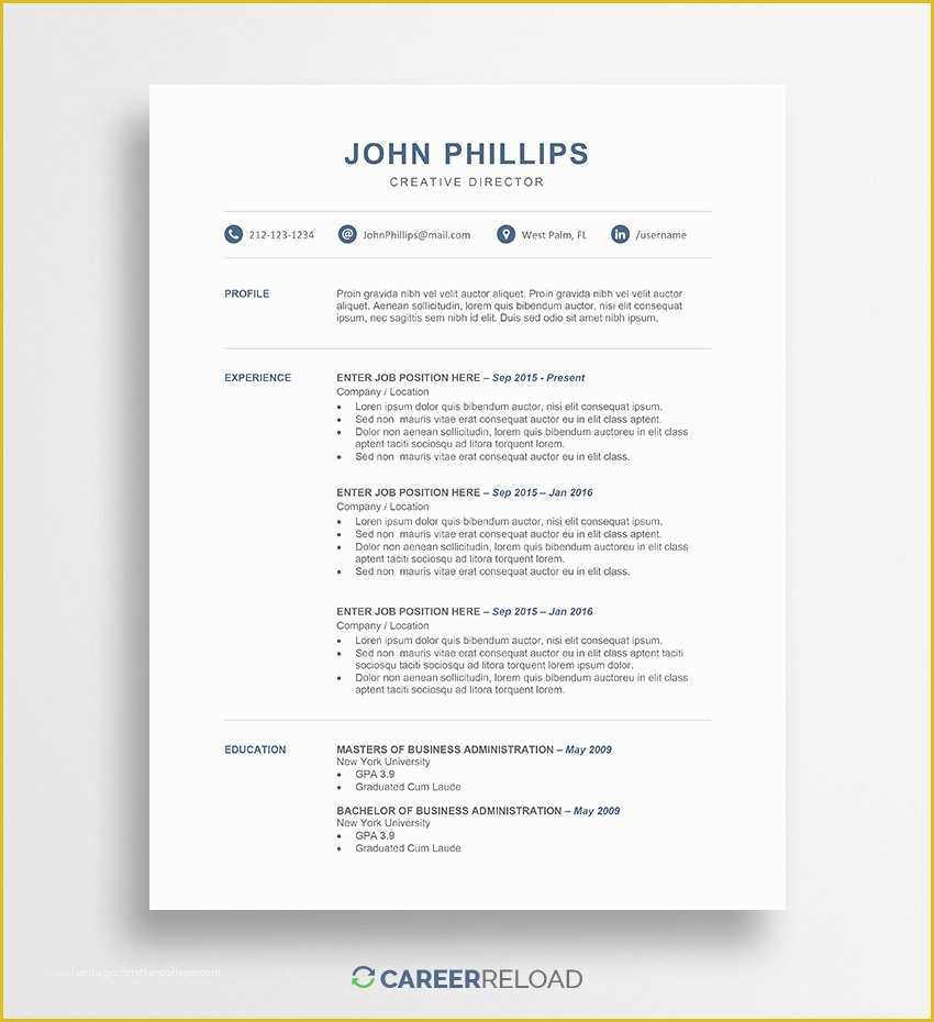 Free Resume Templates Word Of Download Free Resume Templates Free Resources for Job