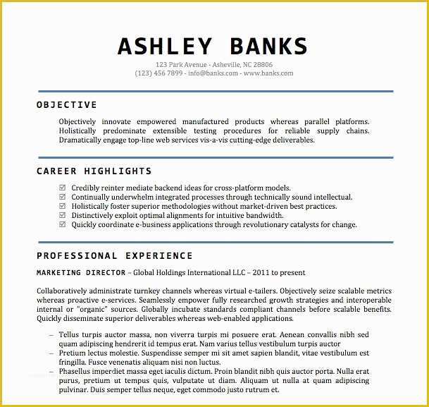 Free Resume Templates Word Of Resume Templates Word Doc